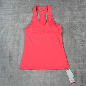 Lucky in Love Shirt Womens XS Lava Coral Racerback Vaportex Tennis Tank Top